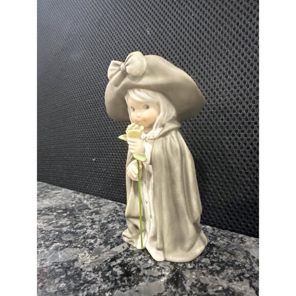 Kim Anderson "A Long Stem Rose" 1998 Enesco Collectible Porcelain Girl Holding F - Picture 2 of 8